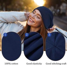 img 1 attached to 🧢 Stylish Unisex Hip-Hop Beanies Hat Set – Outus 4-Piece Thin Knit Slouchy Cap Collection