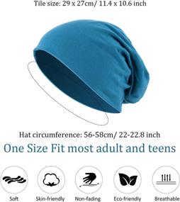 img 2 attached to 🧢 Stylish Unisex Hip-Hop Beanies Hat Set – Outus 4-Piece Thin Knit Slouchy Cap Collection