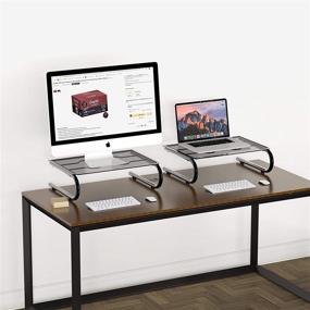 img 2 attached to SimpleHouseware Mesh Monitor Stand Riser - Set of 2