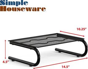 img 1 attached to SimpleHouseware Mesh Monitor Stand Riser - Set of 2