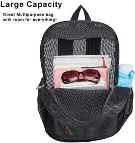img 3 attached to 🎒 Semi-Transparent Shoulder Backpack for Commuting and Swimming