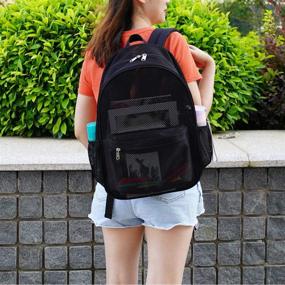 img 1 attached to 🎒 Semi-Transparent Shoulder Backpack for Commuting and Swimming