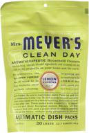 🍋 mrs. meyer's clean day automatic dishwashing pack - 12.7 oz - lemon verbena - 2 pack: superior cleaning solution for sparkling dishes! logo
