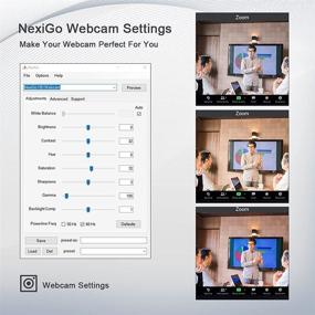 img 3 attached to 2021 NexiGo N660E 1080P Webcam with Ring Light and Software Control - Adjustable Brightness, Privacy Cover, Dual Noise Reduction Mics, Ideal for Zoom, Skype, Teams - White