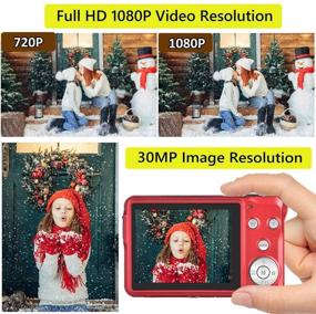 img 3 attached to 📸 Compact 30MP Digital Camera with 2.7" LCD Screen - Rechargeable Small Camera for Kids, Students, School, Children - Ideal for Photography