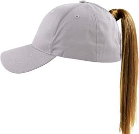 img 4 attached to Muryobao Ponytail Baseball Adjustable Snapback Outdoor Recreation for Climbing