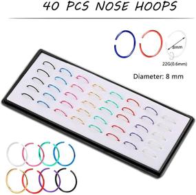 img 1 attached to 💍 220-Piece Stainless Steel Nose Rings Set for Women and Men - Nose Studs, Rings, and Hoop Piercings - ONESING Jewelry