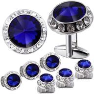 💎 crystal cufflinks and tuxedo studs shirt set логотип