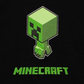 img 2 attached to 👕 Minecraft Creeper Black Sweatshirt for Boys' - Boys' Clothing