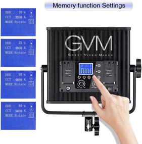 img 2 attached to 🎥 GVM 672S CRI97+ TLCI97+ Светодиодный видео свет: высокий люкс, регулируемая двухцветная панель с цифровым дисплеем - идеально подходит для уличных интервью, создания видео в студии и фотографии (набор из 3 шт.)