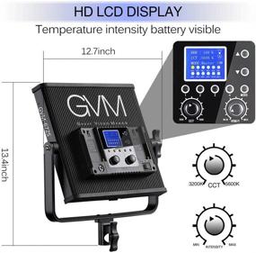 img 3 attached to 🎥 GVM 672S CRI97+ TLCI97+ Светодиодный видео свет: высокий люкс, регулируемая двухцветная панель с цифровым дисплеем - идеально подходит для уличных интервью, создания видео в студии и фотографии (набор из 3 шт.)