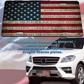 img 3 attached to Show Your Patriotic Pride with Zento Deals USA American Flag License Plate Cover