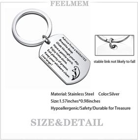img 3 attached to FEELMEM Manatee Keychain: Unique Gift & Inspirational Advice for Manatee Lovers