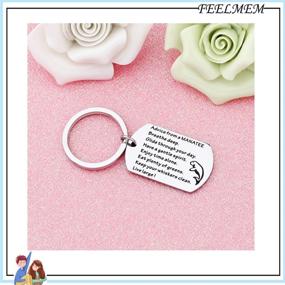 img 2 attached to FEELMEM Manatee Keychain: Unique Gift & Inspirational Advice for Manatee Lovers