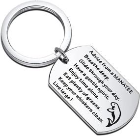 img 4 attached to FEELMEM Manatee Keychain: Unique Gift & Inspirational Advice for Manatee Lovers