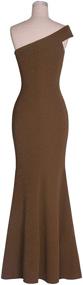 img 1 attached to Fazadess Womens Ruched Shoulder Evening Women's Clothing and Dresses