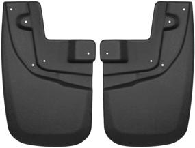 img 4 attached to Custom Front Mud Guards Black for 2005-2015 Toyota Tacoma with OEM Fender Flares and Mud Guards - Husky Liners 56931