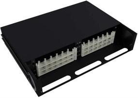 img 3 attached to 🔌 Enhance Your Network Efficiency with CableRack 2U Rack Mount Fiber Enclosure: 48 Port Tray with LC and SC Couplers, in Sleek Black Design