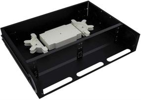 img 2 attached to 🔌 Enhance Your Network Efficiency with CableRack 2U Rack Mount Fiber Enclosure: 48 Port Tray with LC and SC Couplers, in Sleek Black Design