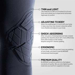 img 3 attached to BLINDSAVE 3/4 Padded Tights with Full Protection & Shock Absorbing Technology for Full Contact Sports