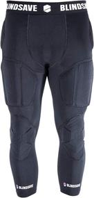 img 4 attached to BLINDSAVE 3/4 Padded Tights with Full Protection & Shock Absorbing Technology for Full Contact Sports