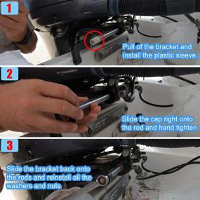 img 2 attached to 🔧 Camoo Steering Support Bracket Puller & Front Mount Hydraulic Steering Cylinder Seal Kit - HS5157 Replacement for Seastar Uflex, HC53xx, and HC67xx Cylinders