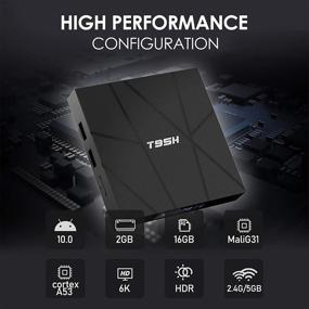 img 3 attached to 📺 High-Performance Android 10.0 TV Box | T95H H616 Quad-Core Smart Box RAM 2GB ROM 16GB | 2.4G WiFi HD 3D/H.265/6K HD | 10/100M Ethernet Support