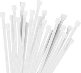 img 4 attached to Homerope 100pcs 12 Inch Heavy Duty Cable Zip Ties - Premium Clear Plastic Wire Ties with 50lbs Tensile Strength - Self-Locking Nylon White Zip Ties for Indoor and Outdoor Use