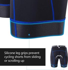 img 2 attached to 🚴 Comfortable Mens 4D Padded Bike Shorts with Anti-Slip Leg Grip and Wide Waistband for Enhanced Cycling Experience