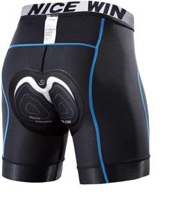 img 4 attached to 🚴 Comfortable Mens 4D Padded Bike Shorts with Anti-Slip Leg Grip and Wide Waistband for Enhanced Cycling Experience