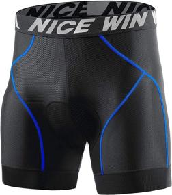 img 3 attached to 🚴 Comfortable Mens 4D Padded Bike Shorts with Anti-Slip Leg Grip and Wide Waistband for Enhanced Cycling Experience