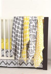 img 1 attached to Bacati - Ikat Muslin 2 Piece Security Blankets Set in Grey and Yellow