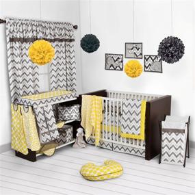 img 2 attached to Bacati - Ikat Muslin 2 Piece Security Blankets Set in Grey and Yellow