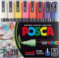 posca pxpc5m16a acrylic marker assorted logo