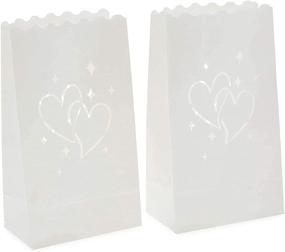 img 3 attached to Enhance Your Wedding and Party Décor: White Luminary Bags (60 Pack, 10 x 5.9 x 3.5 in)