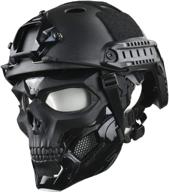 jffcestore tactical mask: full face clear goggle skull mask with adjustable strap - dual mode wearing design for ultimate protection logo