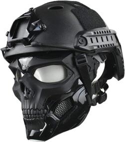 img 4 attached to JFFCESTORE Tactical Mask: Full Face Clear Goggle Skull Mask with Adjustable Strap - Dual Mode Wearing Design for Ultimate Protection