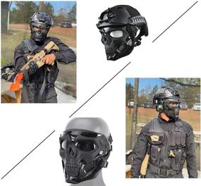 img 3 attached to JFFCESTORE Tactical Mask: Full Face Clear Goggle Skull Mask with Adjustable Strap - Dual Mode Wearing Design for Ultimate Protection