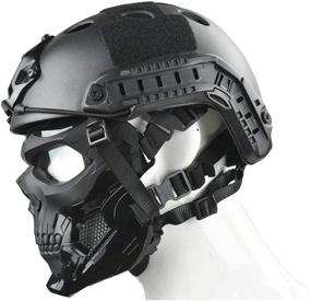 img 1 attached to JFFCESTORE Tactical Mask: Full Face Clear Goggle Skull Mask with Adjustable Strap - Dual Mode Wearing Design for Ultimate Protection