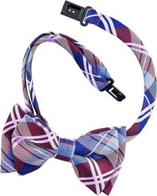 img 1 attached to Sophisticated Tartan Microfiber Pre Tied Boys' Bow Ties by Retreez - Elevate Your Style