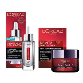 img 3 attached to L'Oreal Paris Hyaluronic Acid Serum & Vitamin C Face Care 🌟 Kit with Revitalift Triple Power Face Moisturizer – Paraben-Free, Fragrance-Free, 2 Items