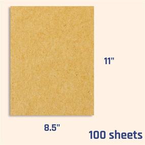 img 3 attached to 📄 100 Brown Kraft Paper Sheets - Letter Size (8.5x11 inches), 100 GSM (37 lb. Cover)