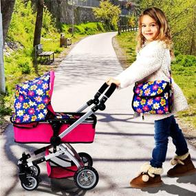 img 3 attached to 🏻 Swiveling Adjustable Dolls & Accessories Stroller by Exquisite Buggy