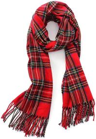 img 3 attached to Womens Fashion Lightweight Winter Lattice Women's Accessories for Scarves & Wraps