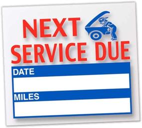 img 1 attached to 🔔 Next Service Due Reminder Stickers – Oil Changes, Tune-Ups, Tire Rotations | Donkey Auto Products (100 per Pack)