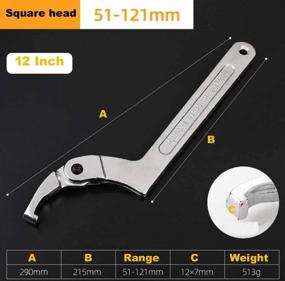 img 3 attached to 🔧 Vmotor Chrome Vanadium Spanner: Adjustable Industrial Power & Hand Tools for Superior Performance