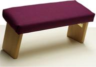 🧘 burgundy organic cotton tall folding meditation bench: ultimate comfort for enhanced meditation experience logo