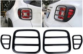 img 2 attached to 🚦 EnRand Tail Light Cover: Premium Metal Rear Lamp Protector for Jeep Renegade (2015-2020)