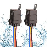 🔌 gebildet 2 pieces 40/30 amp waterproof relay switch harness set - reliable 12v dc 5-pin spdt automotive relays with 14 awg hot wires logo