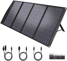 img 4 attached to 🔌 Foldable Portable Solar Panel Charger 120W - TWELSEAVAN Solar Panel for Jackery/EF ECOFLOW/Goal Zero/Rockpals Power Station, 4 USB3.0 and TypeC Ports for Outdoor Camping RV Phone Laptop Tablet Camera